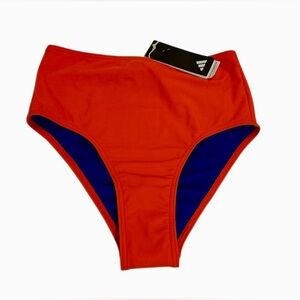 Adidas Red High-Waisted Bikini Bottoms